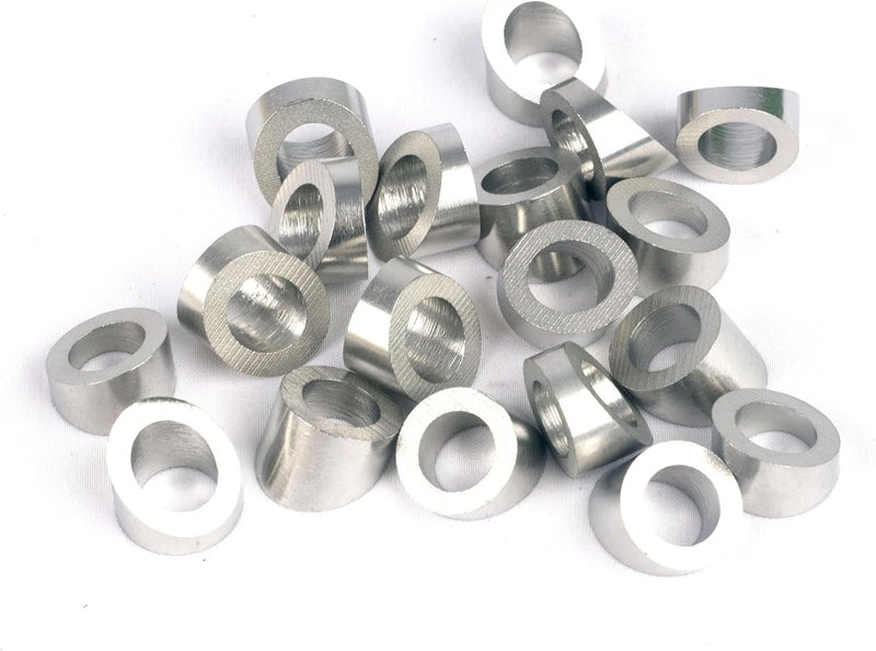 30 Degree Beveled Washer 3/8 Inch, T316 Stainless Steel Angle Washer for 1/8” Cable Railing Tensioner Kit, Raling kit for Metal Wood Stair Posts 12 Pack